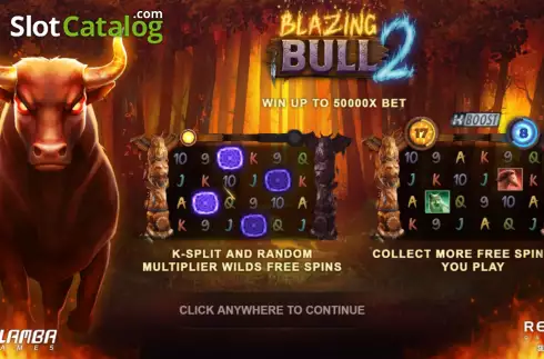 画面2. Blazing Bull 2 カジノスロット