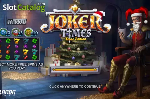 Start Screen. Joker Times Xmas Edition slot