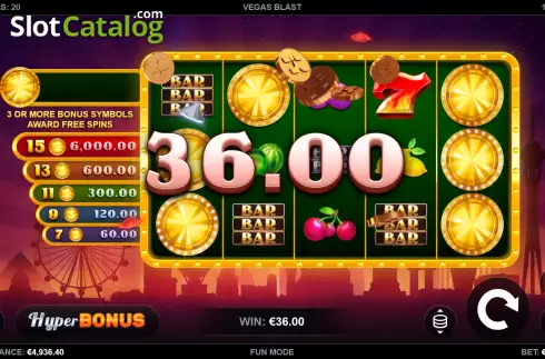 Win screen 2. Vegas Blast slot