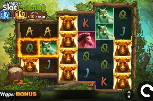 Game Screen. Blazing Bull: Cash Quest slot