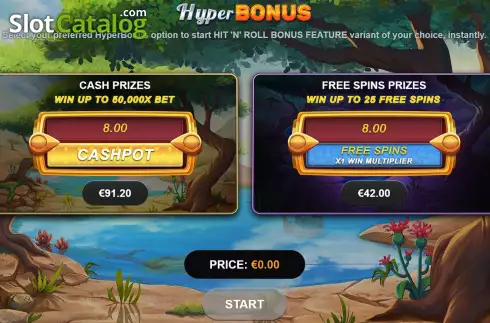 Buy Feature Screen. Safari Chase Hit 'n' Roll slot