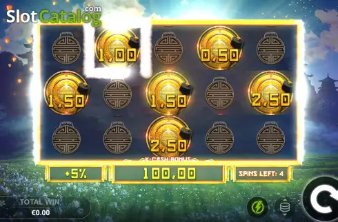 Bonus Game Win Screen 3. Divine Gongs slot