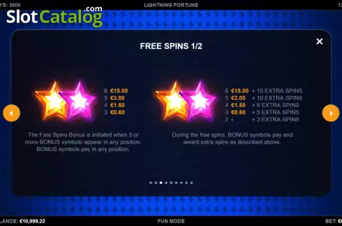 Free Spins screen 2. Lightning Fortune slot