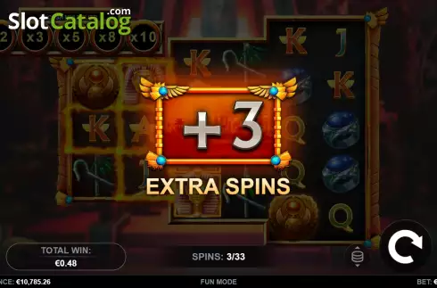Free Spins Win Screen 2. Flaming Scarabs slot