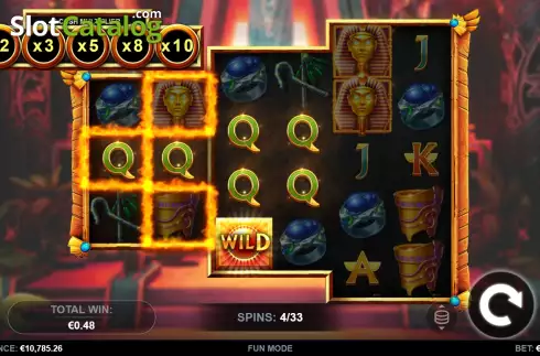 Free Spins Win Screen 3. Flaming Scarabs slot