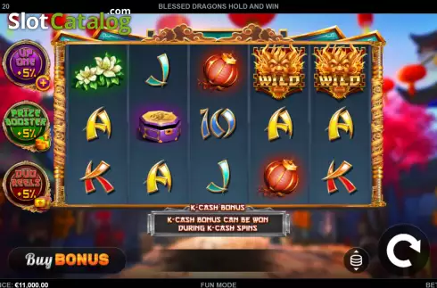 Bildschirm2. Blessed Dragons Hold and Win slot