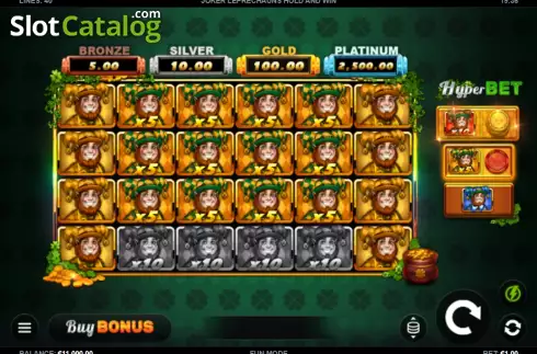 Bildschirm2. Joker Leprechauns Hold and Win slot