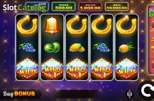 Reels screen. Gem Spark Hold and Win slot