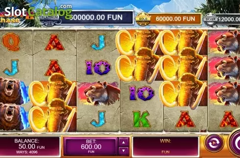 Reels screen. Mammoth Chase slot