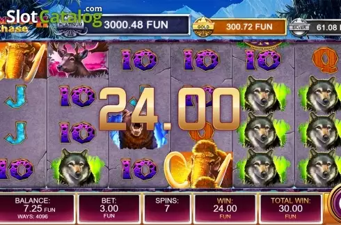 Free spins screen. Mammoth Chase slot