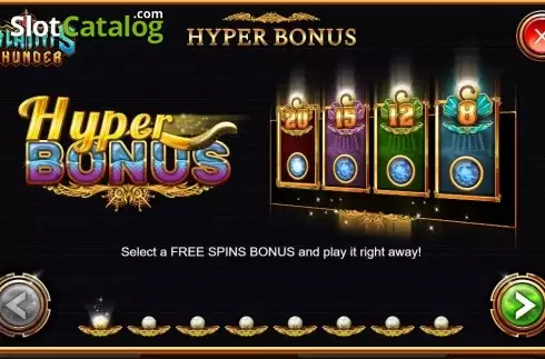 Hyper Bonus. Atlantis Thunder slot