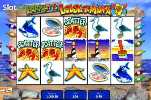 Écran6. Lucky Larry's Lobstermania (King Show Games) Machine à sous