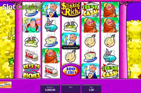 Game Screen. Stinkin' Rich (King Show Games) slot