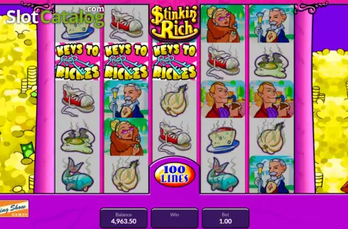 Free Spins Win Screen. Stinkin' Rich (King Show Games) slot