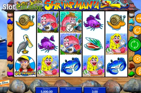 Game screen. Super Sallys Shrimpmania slot