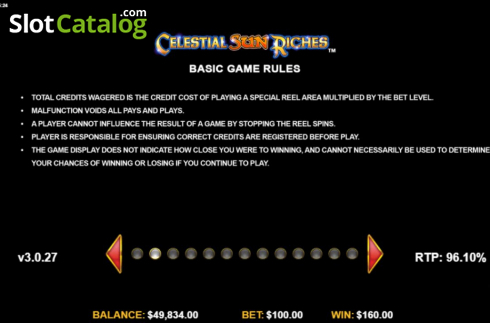 Game Rules 2. Celestial Sun Riches slot