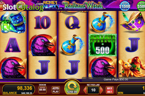 Reel Screen. Money Galaxy Radiant Witch slot