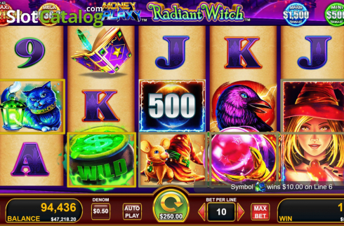 Win Screen . Money Galaxy Radiant Witch slot