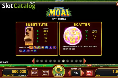 Skärmdump5. Great Moai slot