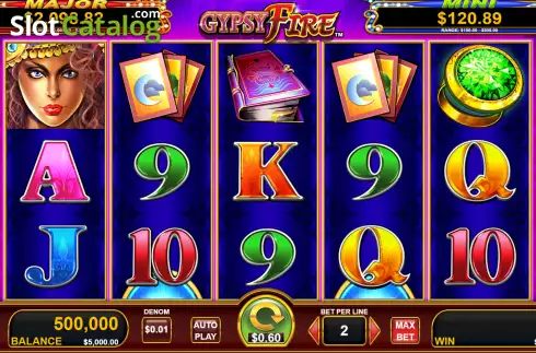 Reel screen. Gypsy Fire with Quick Strike slot