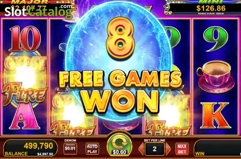 Win screen 2. Gypsy Fire with Quick Strike slot