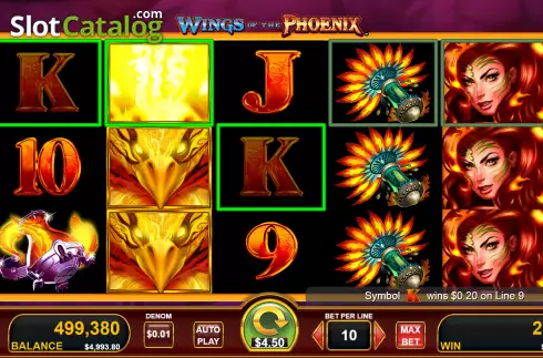 Win screen. Wings of the Phoenix slot
