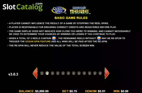 Game Rules screen 2. Ocean Spin Kingdom's Treasures slot