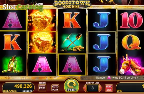 Win screen 2. Boomtown Gold Mine slot