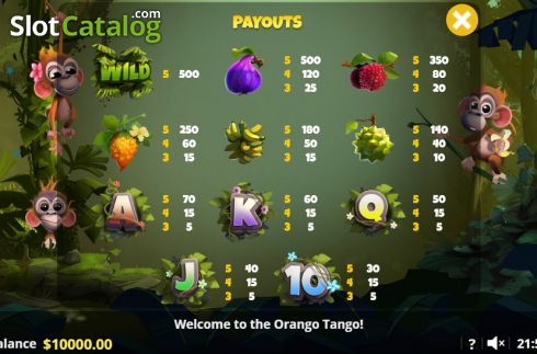 Bildschirm7. Orango Tango slot