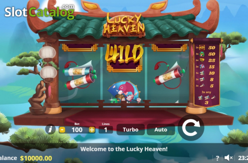 Reel screen. Lucky Heaven slot