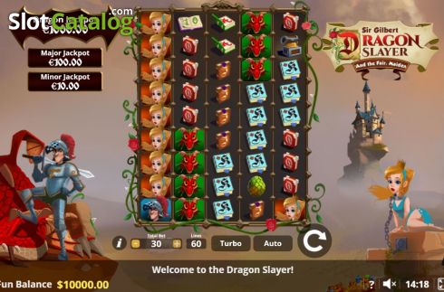 Game screen. Dragon Slayer slot