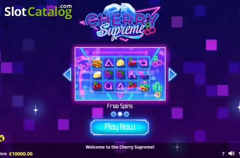Start Screen. Cherry Supreme slot