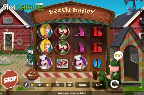 Game screen. Beetle Bailey slot