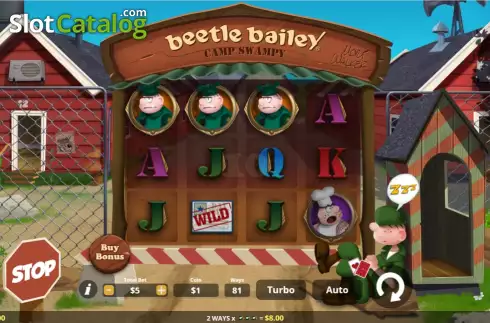 Win screen. Beetle Bailey slot