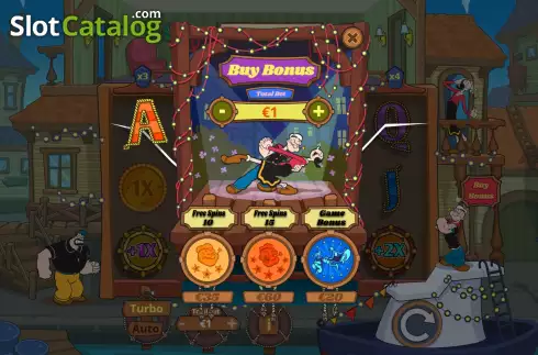 Bildschirm8. Popeye (Lady Luck Games) slot
