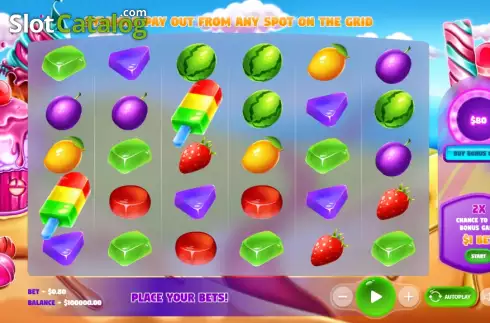 Schermo2. vBet Candy Splash slot