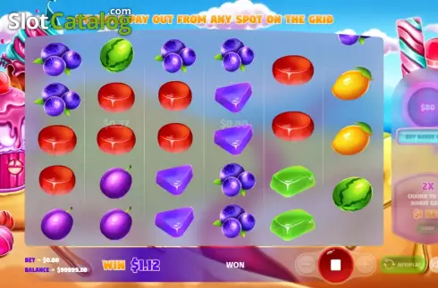 Win screen. vBet Candy Splash slot