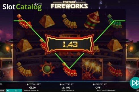 画面4. Fortune Fireworks (フォーチュン・ファイヤーワーク) カジノスロット