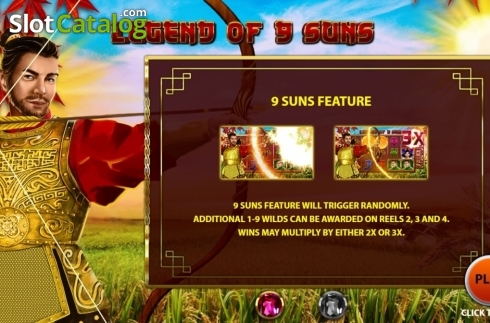 Start Screen. Legend of 9 Suns slot