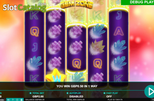 Win Screen 1. Gem Zone slot