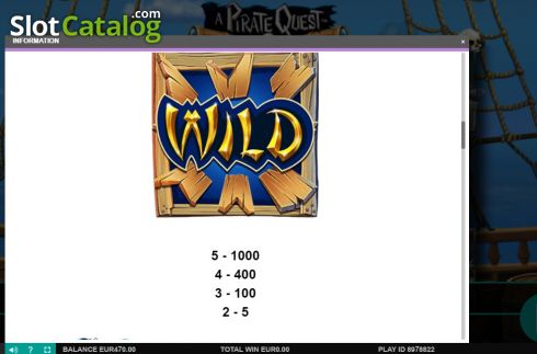Skärmdump9. A Pirate Quest (Leander Games) slot