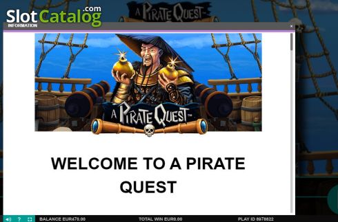 Écran7. A Pirate Quest (Leander Games) Machine à sous