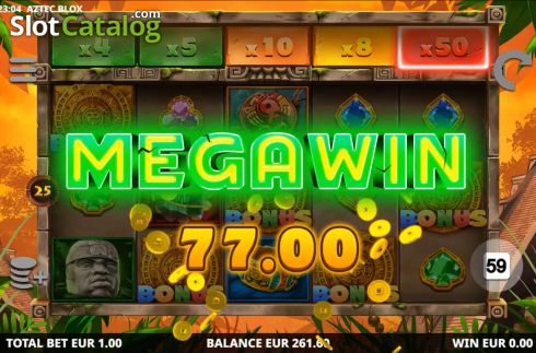 Mega Win. Aztec Blox slot