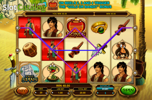 Schermo7. AliBaba and the 40 Thieves slot