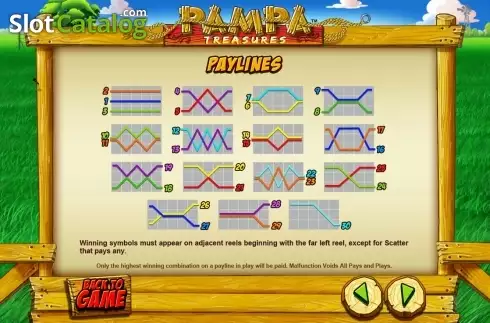Paytable 2. Pampa Treasures slot