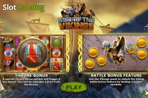 Intro screen. Rise Of The Vikings slot