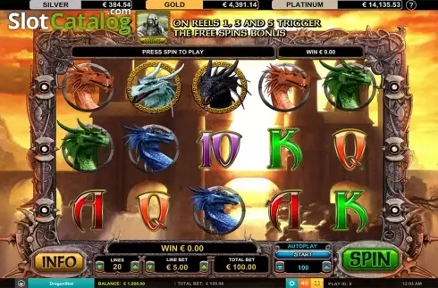 Reels screen. Dragon Slot Jackpot slot