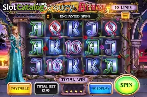 Enchanted spins screen. Beauty and the Beast (Leander) slot