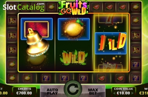Win Screen and Sticky Wilds. Fruits Go Wild slot