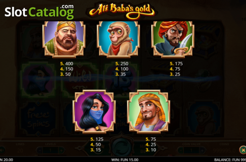 Info 4. Ali Baba's Gold slot